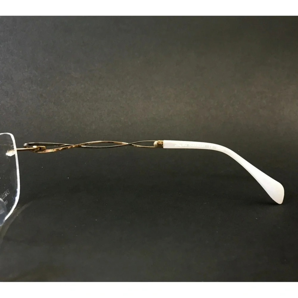 Line Art by Charmant Eyeglasses Frames XL2147 GW Titanium Gold Rimless 51-17-135